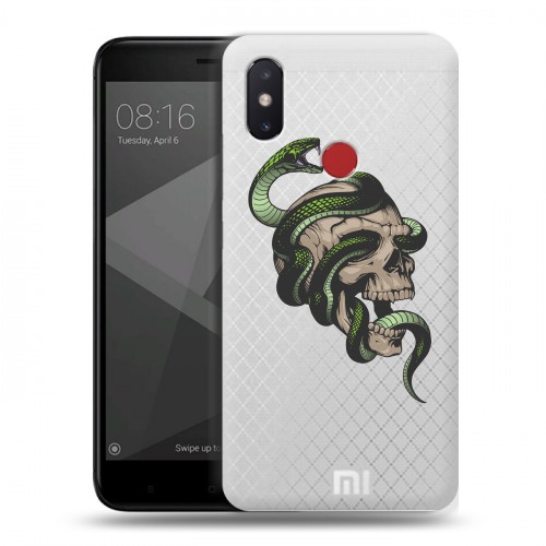 Полупрозрачный дизайнерский пластиковый чехол для Xiaomi Mi8 SE Прозрачные змеи