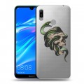 Полупрозрачный дизайнерский пластиковый чехол для Huawei Y6 (2019) Прозрачные змеи