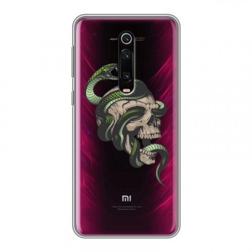 Полупрозрачный дизайнерский силиконовый чехол для Xiaomi RedMi K20 Прозрачные змеи