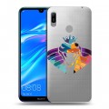 Полупрозрачный дизайнерский пластиковый чехол для Huawei Y6 (2019) Прозрачные змеи