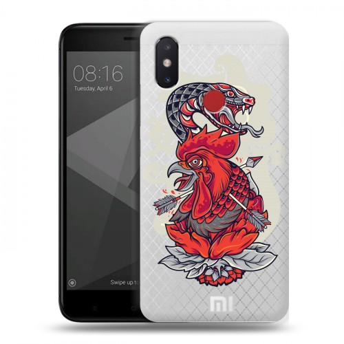 Полупрозрачный дизайнерский силиконовый чехол для Xiaomi Mi8 SE Прозрачные змеи