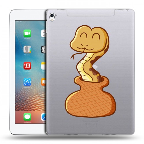 Полупрозрачный дизайнерский пластиковый чехол для Ipad Pro 9.7 Прозрачные змеи