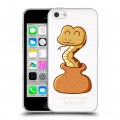 Полупрозрачный дизайнерский пластиковый чехол для Iphone 5c Прозрачные змеи