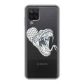 Полупрозрачный дизайнерский пластиковый чехол для Samsung Galaxy A12 Прозрачные змеи