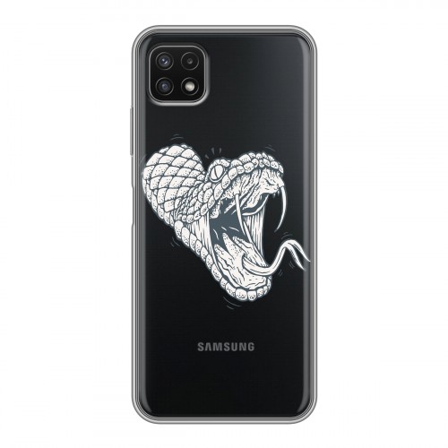 Полупрозрачный дизайнерский силиконовый чехол для Samsung Galaxy A22s 5G Прозрачные змеи