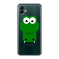 Полупрозрачный дизайнерский пластиковый чехол для Samsung Galaxy A04 Прозрачные крокодилы