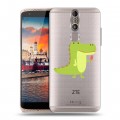 Полупрозрачный дизайнерский пластиковый чехол для ZTE Axon Mini Прозрачные крокодилы