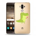 Полупрозрачный дизайнерский пластиковый чехол для Huawei Mate 9 Прозрачные крокодилы