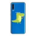 Полупрозрачный дизайнерский силиконовый чехол для Samsung Galaxy A50 Прозрачные крокодилы