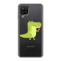 Полупрозрачный дизайнерский пластиковый чехол для Samsung Galaxy A12 Прозрачные крокодилы