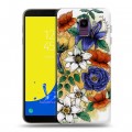 Дизайнерский пластиковый чехол для Samsung Galaxy J6 Цветочная акварель