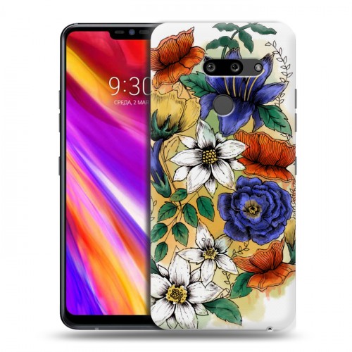 Дизайнерский пластиковый чехол для LG G8 ThinQ Цветочная акварель