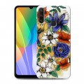 Дизайнерский пластиковый чехол для Huawei Y6p Цветочная акварель