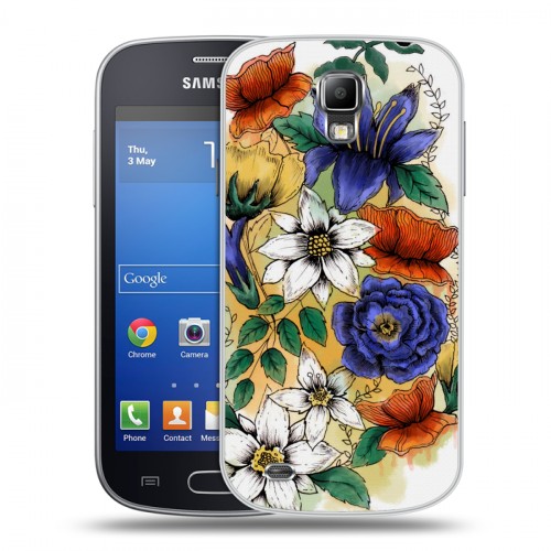 Дизайнерский пластиковый чехол для Samsung Galaxy S4 Active Цветочная акварель