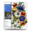 Дизайнерский силиконовый чехол для Samsung Galaxy Tab Pro 8.4 Цветочная акварель