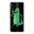 Полупрозрачный дизайнерский силиконовый чехол для Huawei Y9s Прозрачные крокодилы