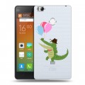 Полупрозрачный дизайнерский пластиковый чехол для Xiaomi Mi4S Прозрачные крокодилы