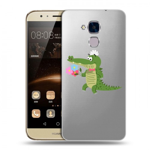 Полупрозрачный дизайнерский пластиковый чехол для Huawei Honor 5C Прозрачные крокодилы