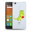 Полупрозрачный дизайнерский пластиковый чехол для Xiaomi Mi4S Прозрачные крокодилы