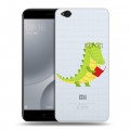 Полупрозрачный дизайнерский пластиковый чехол для Xiaomi Mi5C Прозрачные крокодилы