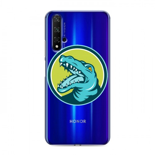 Полупрозрачный дизайнерский пластиковый чехол для Huawei Honor 20 Прозрачные крокодилы