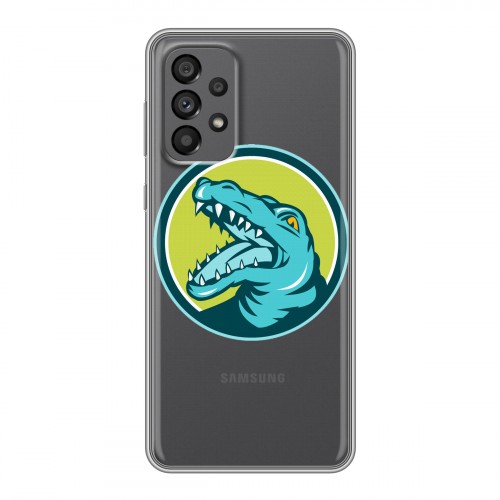 Полупрозрачный дизайнерский пластиковый чехол для Samsung Galaxy A73 5G Прозрачные крокодилы