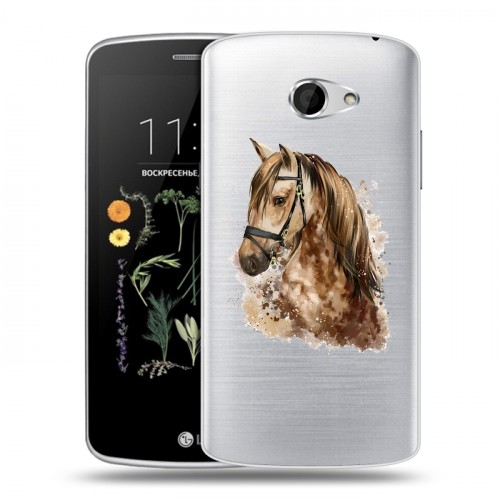 Полупрозрачный дизайнерский силиконовый чехол для LG K5 Прозрачные лошади и единороги 