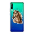 Полупрозрачный дизайнерский силиконовый чехол для Huawei P40 Lite E Прозрачные лошади и единороги 