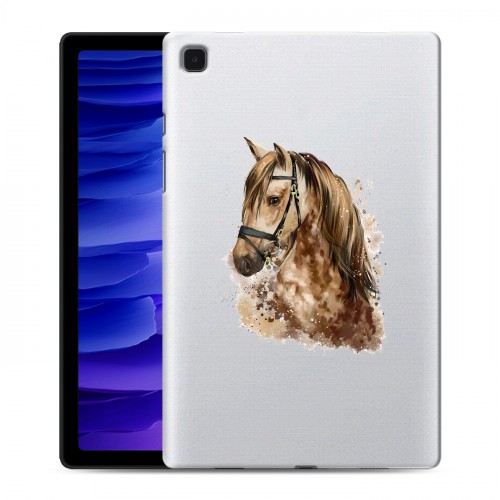 Полупрозрачный дизайнерский силиконовый чехол для Samsung Galaxy Tab A7 10.4 (2020) Прозрачные лошади и единороги 