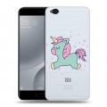 Полупрозрачный дизайнерский пластиковый чехол для Xiaomi Mi5C Прозрачные лошади и единороги 