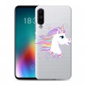 Полупрозрачный дизайнерский силиконовый чехол для Meizu 16T Прозрачные лошади и единороги 