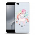 Полупрозрачный дизайнерский пластиковый чехол для Xiaomi Mi5C Прозрачные лошади и единороги 