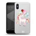 Полупрозрачный дизайнерский пластиковый чехол для Xiaomi Mi8 SE Прозрачные лошади и единороги 