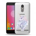 Полупрозрачный дизайнерский силиконовый чехол для Lenovo K6 Единорог