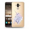 Полупрозрачный дизайнерский пластиковый чехол для Huawei Mate 9 Единорог