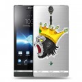 Полупрозрачный дизайнерский пластиковый чехол для Sony Xperia S Прозрачные обезьяны