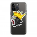 Полупрозрачный дизайнерский пластиковый чехол для Iphone 14 Pro Max Прозрачные обезьяны