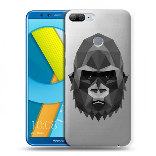 Полупрозрачный дизайнерский пластиковый чехол для Huawei Honor 9 Lite Прозрачные обезьяны