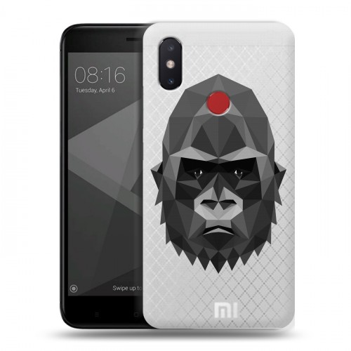 Полупрозрачный дизайнерский пластиковый чехол для Xiaomi Mi8 SE Прозрачные обезьяны