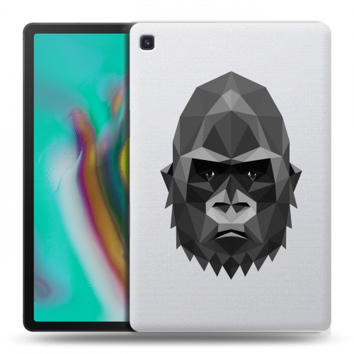 Полупрозрачный дизайнерский пластиковый чехол для Samsung Galaxy Tab S5e Прозрачные обезьяны