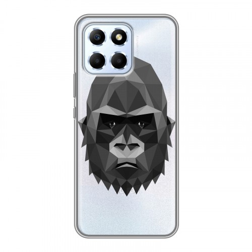 Полупрозрачный дизайнерский силиконовый чехол для Huawei Honor X6 Прозрачные обезьяны