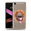 Полупрозрачный дизайнерский пластиковый чехол для LG X Style Прозрачные обезьяны