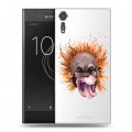 Полупрозрачный дизайнерский пластиковый чехол для Sony Xperia XZs Прозрачные обезьяны