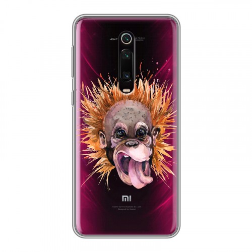 Полупрозрачный дизайнерский силиконовый чехол для Xiaomi RedMi K20 Прозрачные обезьяны