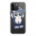 Полупрозрачный дизайнерский пластиковый чехол для Iphone 14 Pro Max Прозрачные обезьяны