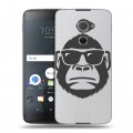 Полупрозрачный дизайнерский пластиковый чехол для Blackberry DTEK60 Прозрачные обезьяны