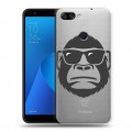 Полупрозрачный дизайнерский пластиковый чехол для ASUS ZenFone Max Plus M1 Прозрачные обезьяны