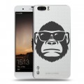 Полупрозрачный дизайнерский силиконовый чехол для Huawei Honor 6 Plus Прозрачные обезьяны