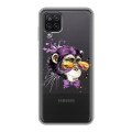 Полупрозрачный дизайнерский пластиковый чехол для Samsung Galaxy A12 Прозрачные обезьяны