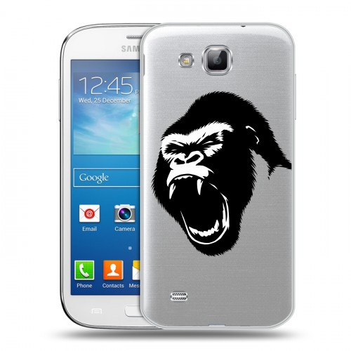 Полупрозрачный дизайнерский пластиковый чехол для Samsung Galaxy Premier Прозрачные обезьяны